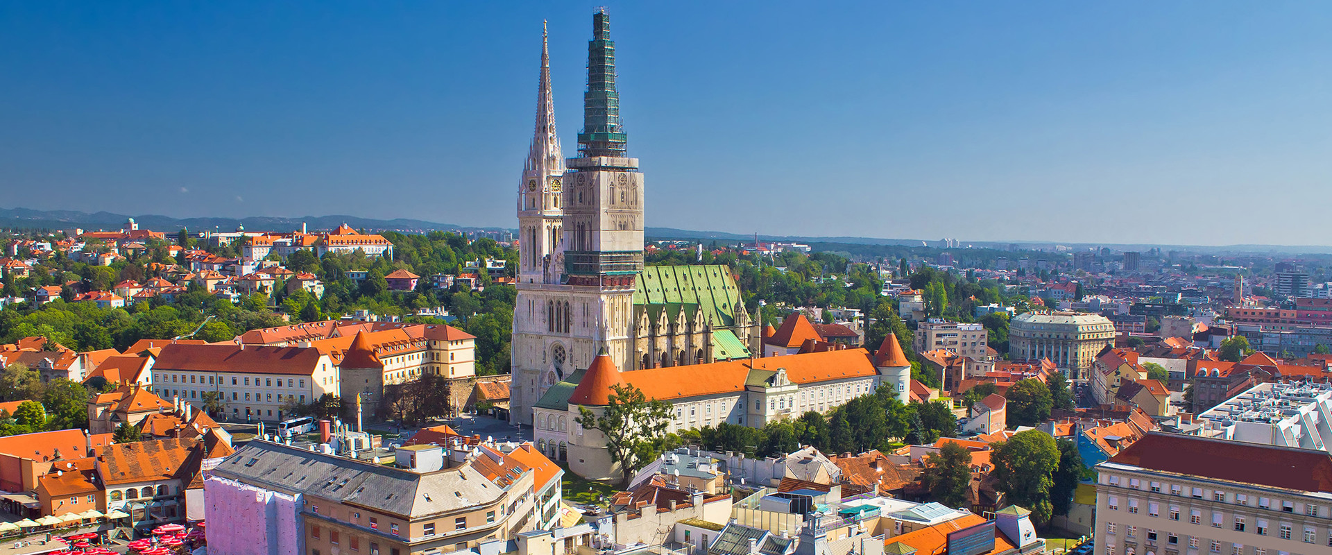 Zagreb središče mesta in katedrala.